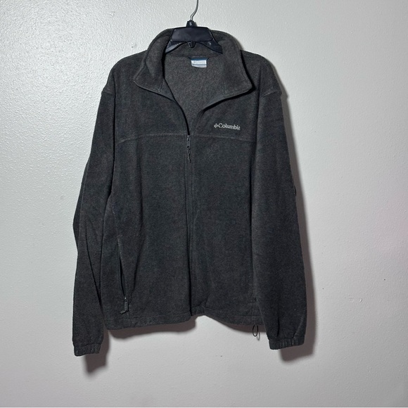Columbia Men Fleece‎ Full Zip Up Jacket Gray/Black Size Large. - Picture 1 of 7